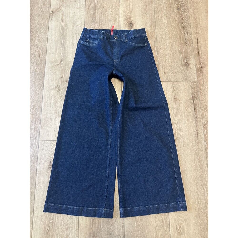 Spanx Women's Wide Leg Jeans Dark Wash XL EUC!